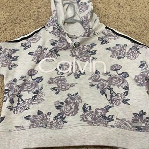 Calvin Klein cropped floral sweatshirt